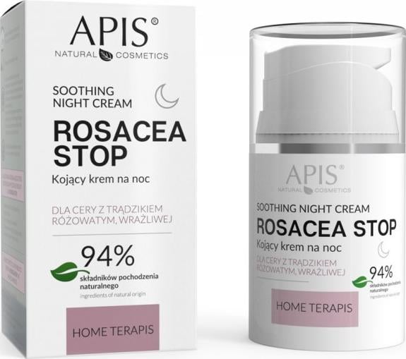 APIS APIS_Rosacea-Stop Soothing Night Cream crema de noapte calmanta pentru pielea cu rozacee si acnee sensibila 50ml