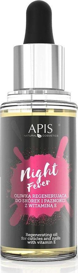APIS Night Fever Oil ulei regenerant de cuticulă și unghii cu vitamina E, 30ml