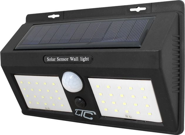 Aplică LTC LTC Lampă solară LED 40xSMD 8W, 1000lm, 1200mAh PIR + panou solar.