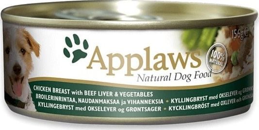 Applaws Applaws Câine găină, ficat de vită și legume pot 156g universal