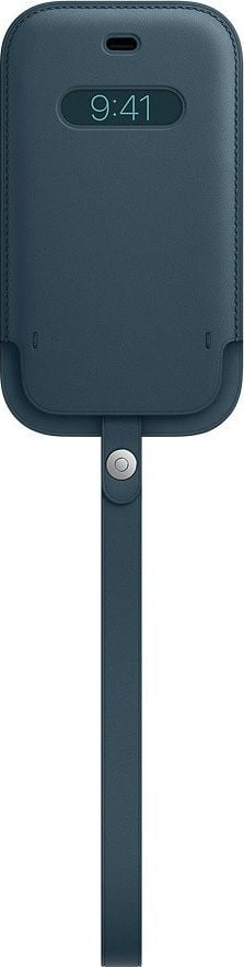 Husa de protectie Apple Leather Sleeve with MagSafe pentru iPhone 12 mini, Baltic Blue