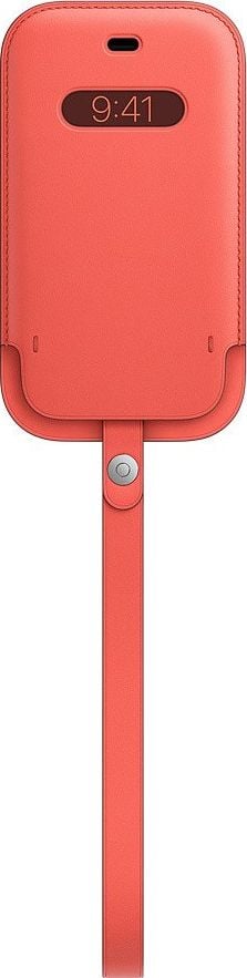 Husa de protectie Apple Leather Sleeve with MagSafe pentru iPhone 12 mini, Pink Citrus