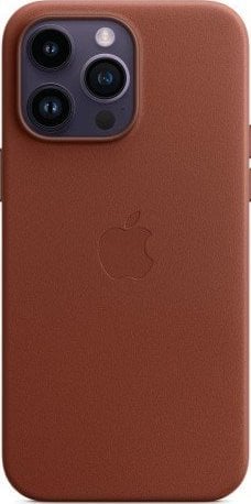 Husa de protectie Apple Leather Case with MagSafe pentru iPhone 14 Pro Max, Umber