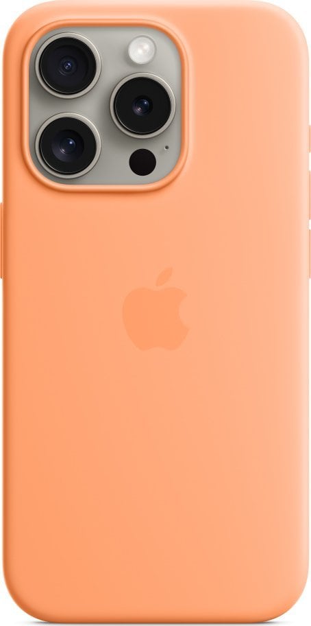 Apple Etui Apple Silicone Case na iPhone 15 Pro MagSafe pomarańczowy sorbet