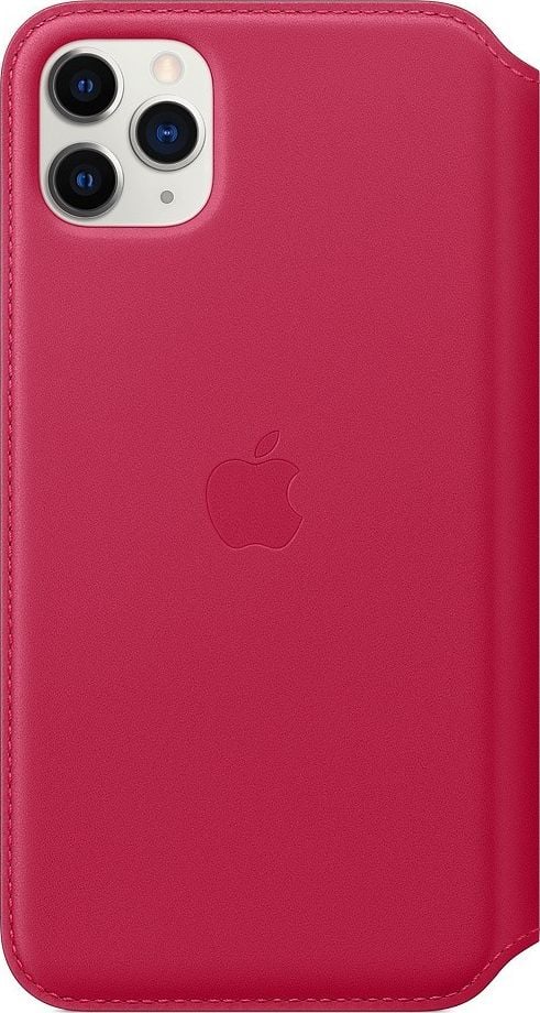 Apple Skórzane etui folio do iPhone 11 Pro Max malinowe -MY1N2ZM/A