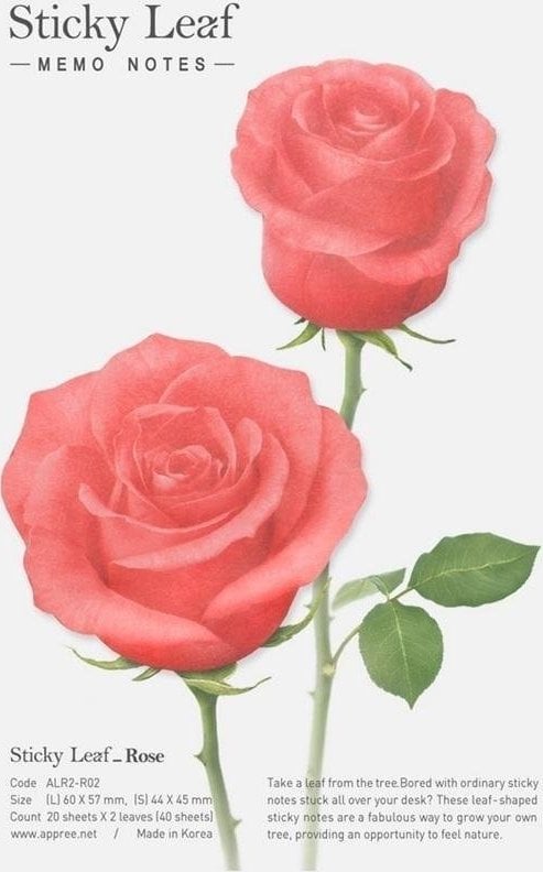 Appree Sticky Notes Red Rose M