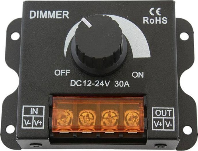 Aptel ROTARY DIMMER pentru Iluminare LED Manual negru AG132C