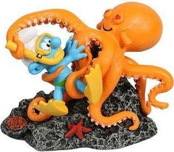 Decor acvariu Octopus Love The Smurfs Aqua Della, Ebi,13,4x7,9x9,8 cm