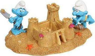 Decor pentru acvariu Sand castle The Smurfs Aqua Della, Ebi, 21,1x11,5x8,8cm