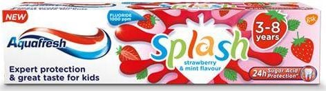 Aquafresh Splash pasta de dinti pasta de dinti pentru copii 3-8 ani Strawberry & Mint 50ml