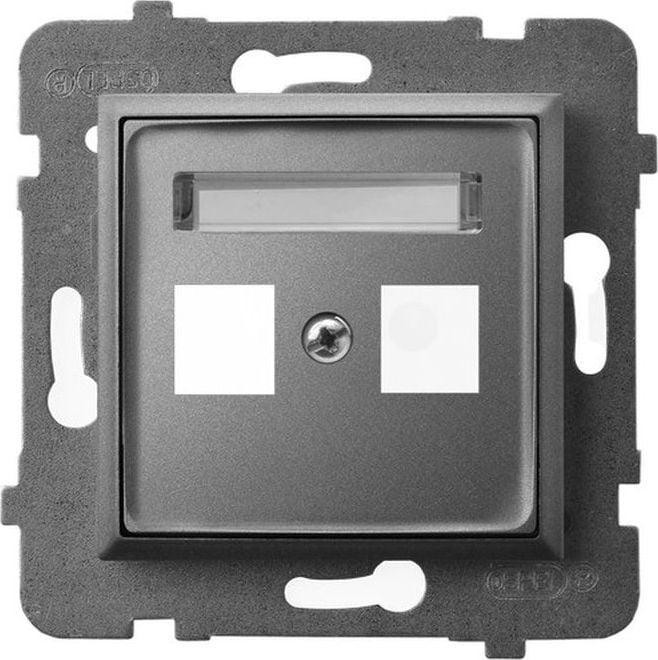 ARIA dual Socket tip Keystone simplu gri mat GPK-2U / p / 70