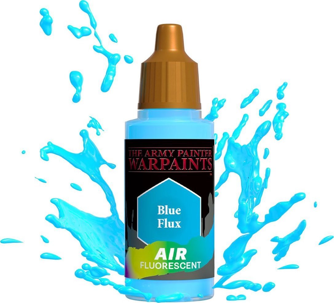 Vopsea Warpaints Air, The Army Painter, Pentru miniaturi, Fluorescent Blue Flux, 18 ml