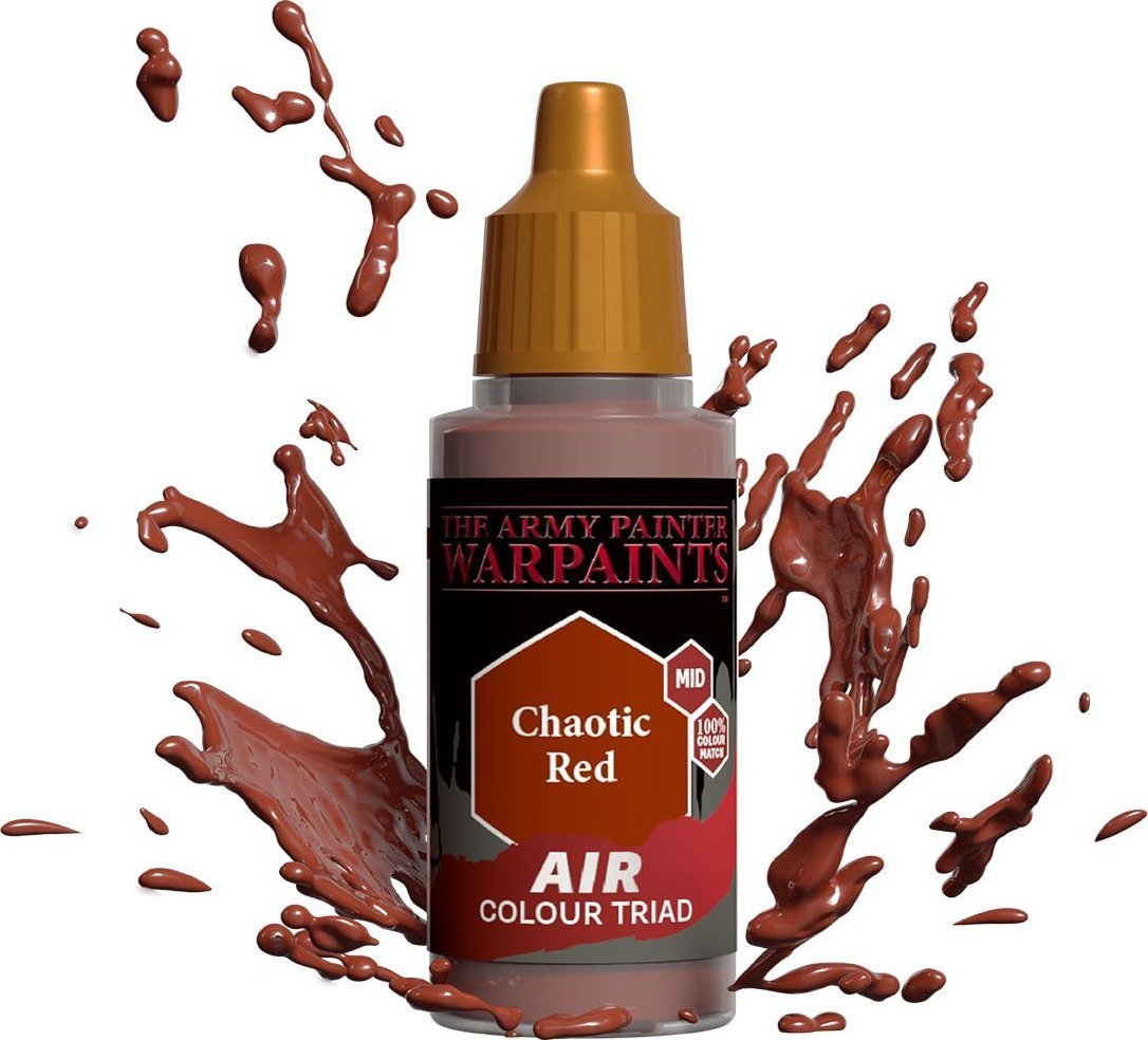 Vopsea Warpaints Air, The Army Painter, Pentru miniaturi, Chaotic Red, 18 ml