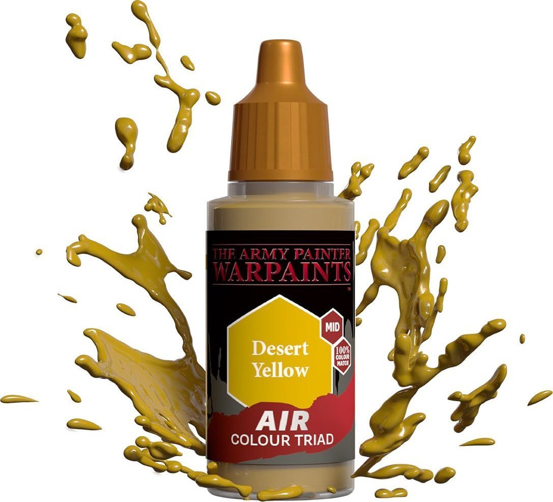 Vopsea Warpaints Air, The Army Painter, Pentru miniaturi, Desert Yellow, 18 ml