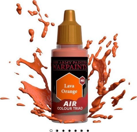 Vopsea Warpaints Air, The Army Painter, Pentru miniaturi, Lava Orange, 18 ml