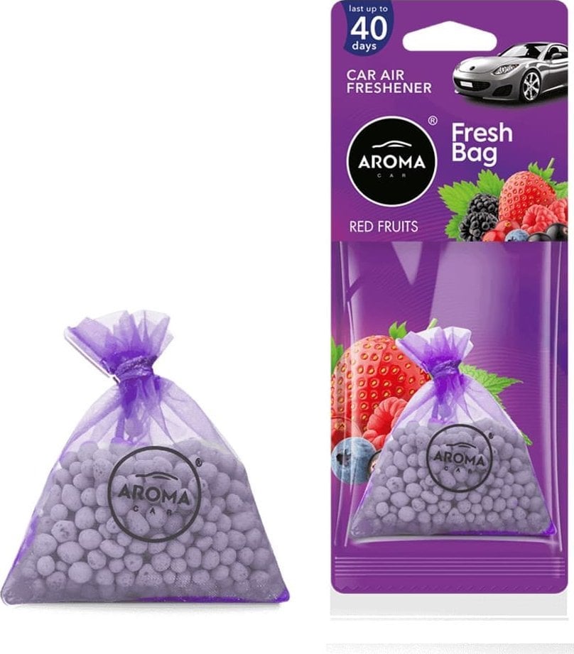 AROMA CAR Odorizant aroma fresh sac fructe rosii - nou - ceramica