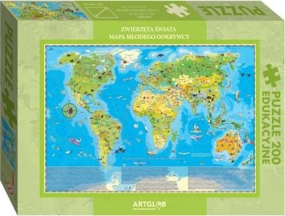 Artglob Puzzle 200 - Animalele din lumea tânărului explorator