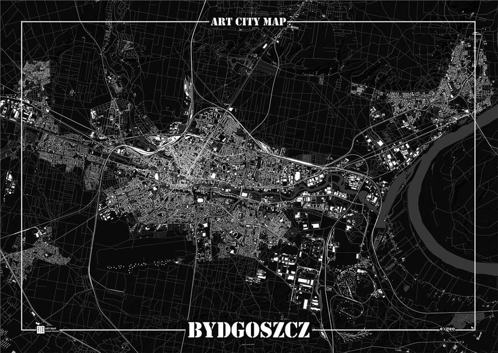 Art-Map Poster decorativ - Bydgoszcz