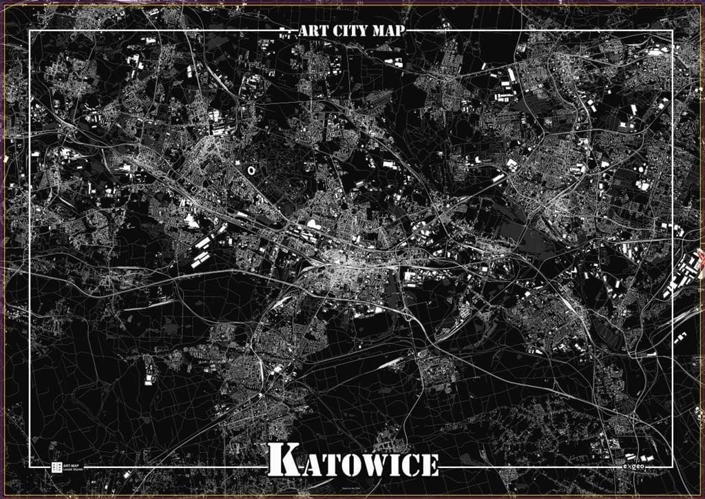 Art-Map Poster decorativ - Katowice