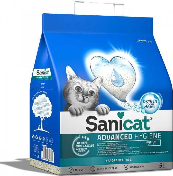 Asternut pisici, Sanicat Advanced Hygiene, Diatomit, Inodor, 5L