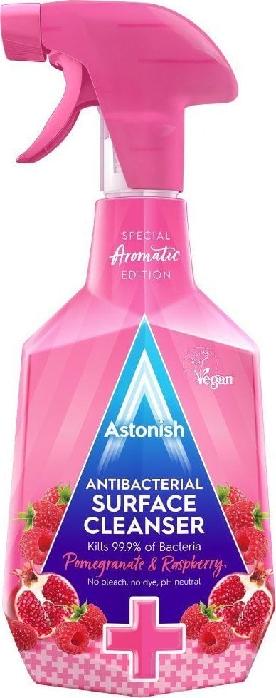 Lichid de curățare a suprafețelor antibacterian Astonish Astonish, rodie și zmeură, 750 ml