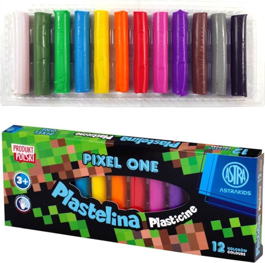 Astra Plasticine Pixel One 12 culori ASTRA