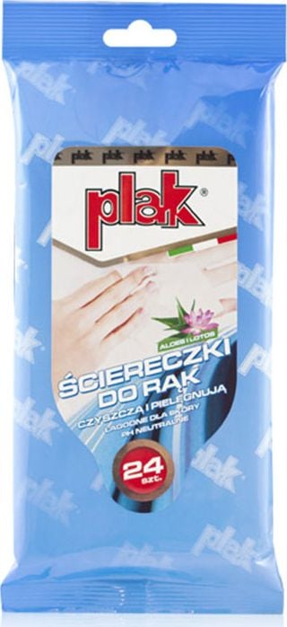 Set 24 servetele umede PLAK pentru curatarea bordului Aloe si Lotus