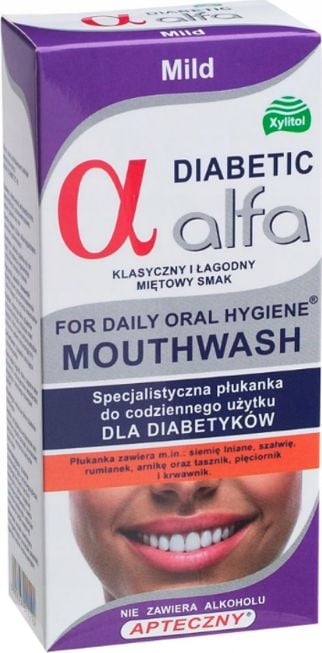 Apa de gura Atos Alfa Diabetic Mild 200ml,Protector, linistitor,previne cariile