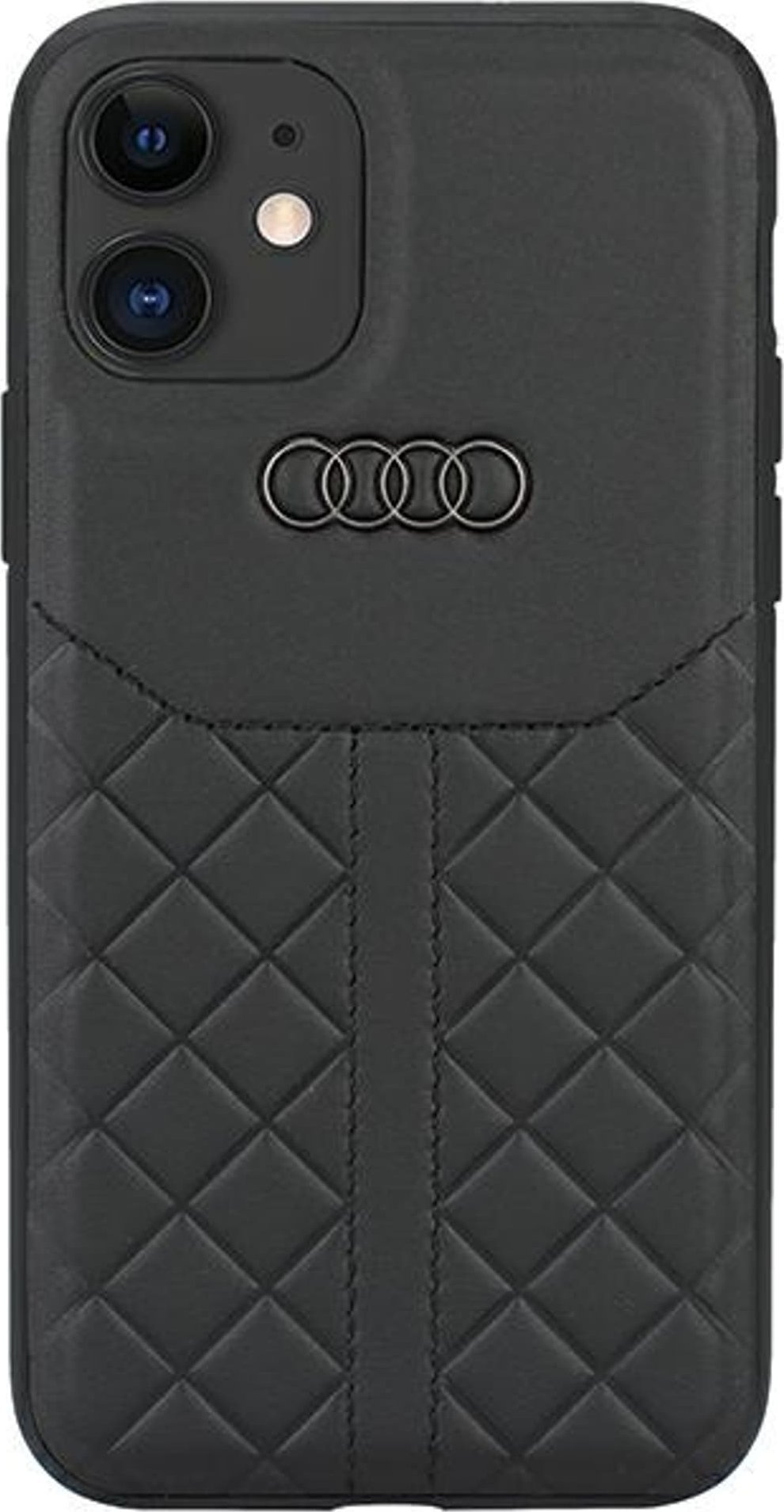 Audi Audi Genuine Leather iPhone 12/12 Pro 6.1` czarny/black hardcase AU-TPUPCIP12P-Q8/D1-BK