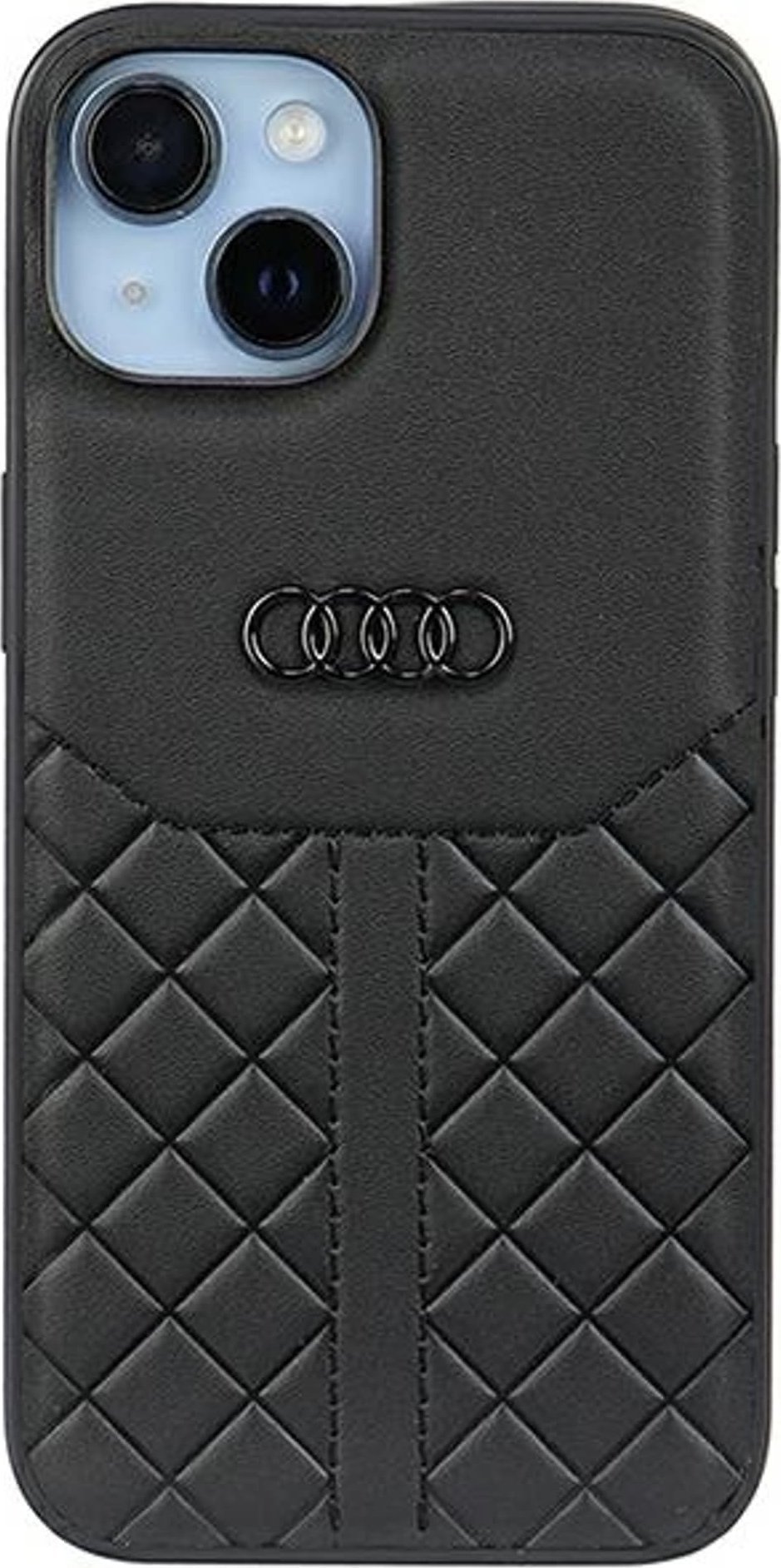 Audi Audi Genuine Leather iPhone 14 6.1` czarny/black hardcase AU-TPUPCIP14-Q8/D1-BK