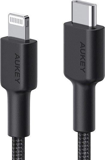 Aukey USB-C - Cablu USB Lightning 2 m negru (EP-DW700CBE)