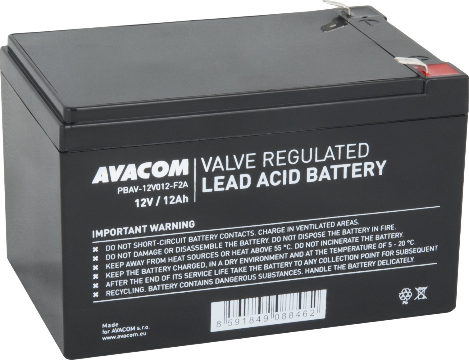 Avacom Baterii Avacom 12V, 12Ah, PBAV-12V012-F2A