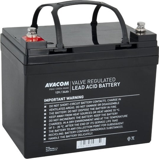 Baterie Avacom DeepCycle, 12V, 34Ah, PBAV-12V034-M6AD