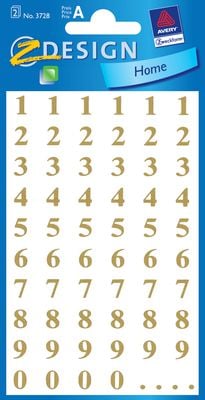 Avery Zweckform Autocolante numere de aur (151975)