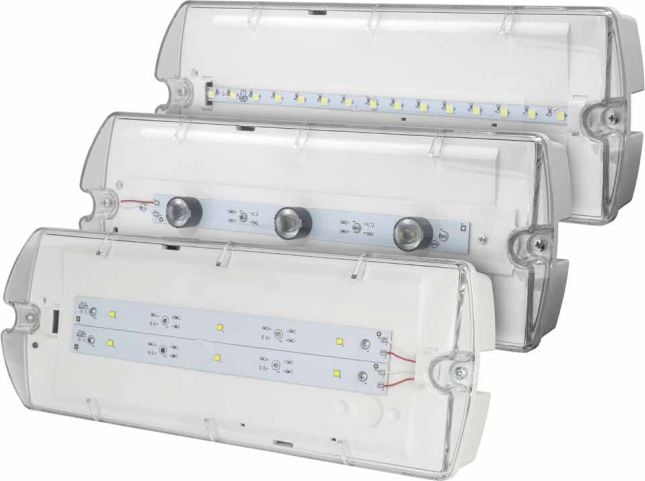 Corp de iluminat cu LED-uri 1.2W 1h HELIOS IP65 ECO + PTHL cu LED-uri individuale / 1.2W / ENE / PT / OP - HL / 1.2W / ESE / PT / OP