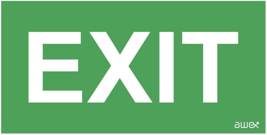 Exit pictogramă 150 x 300mm (PD28)