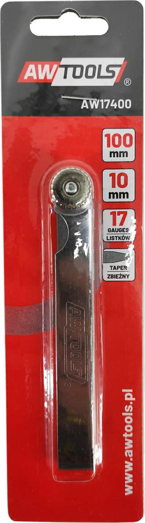 AWTools AWTOOLS CARACTERISTICA GAUGE 100mm 17 FRUZĂ 0,02-1,0mm CONICULARE