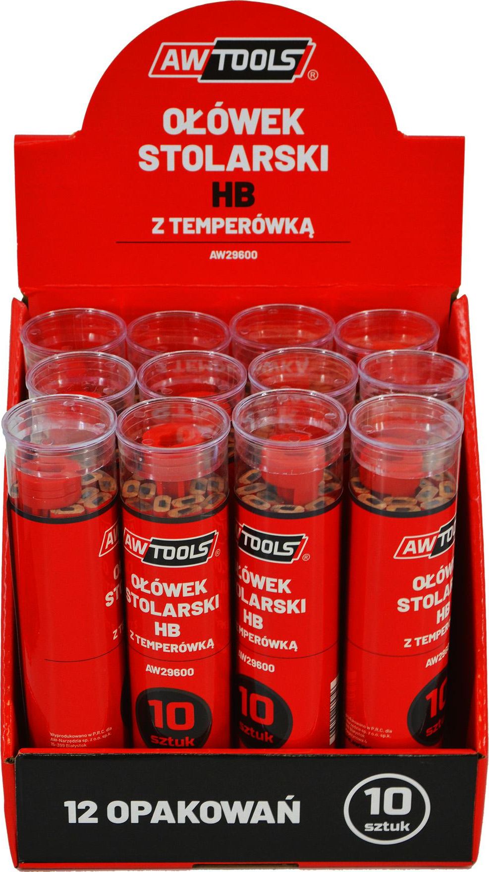 AWTOOLS HB CARPENTER CREION DIN LEMN RED 10 buc AW29600