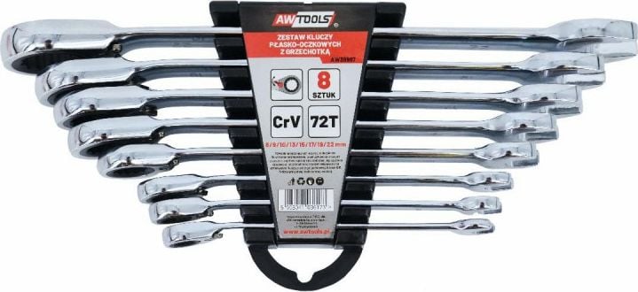 AWTools Set chei combinate cu clichet 8 8-22 mm (AW39997)