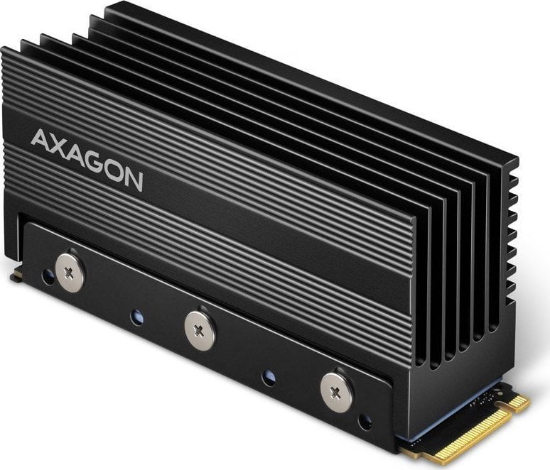 Axagon CLR-M2XL Cooler pasiv din aluminiu pentru SSD M.2, corp ALU, plăcuțe termice din silicon, înălțime 36 mm