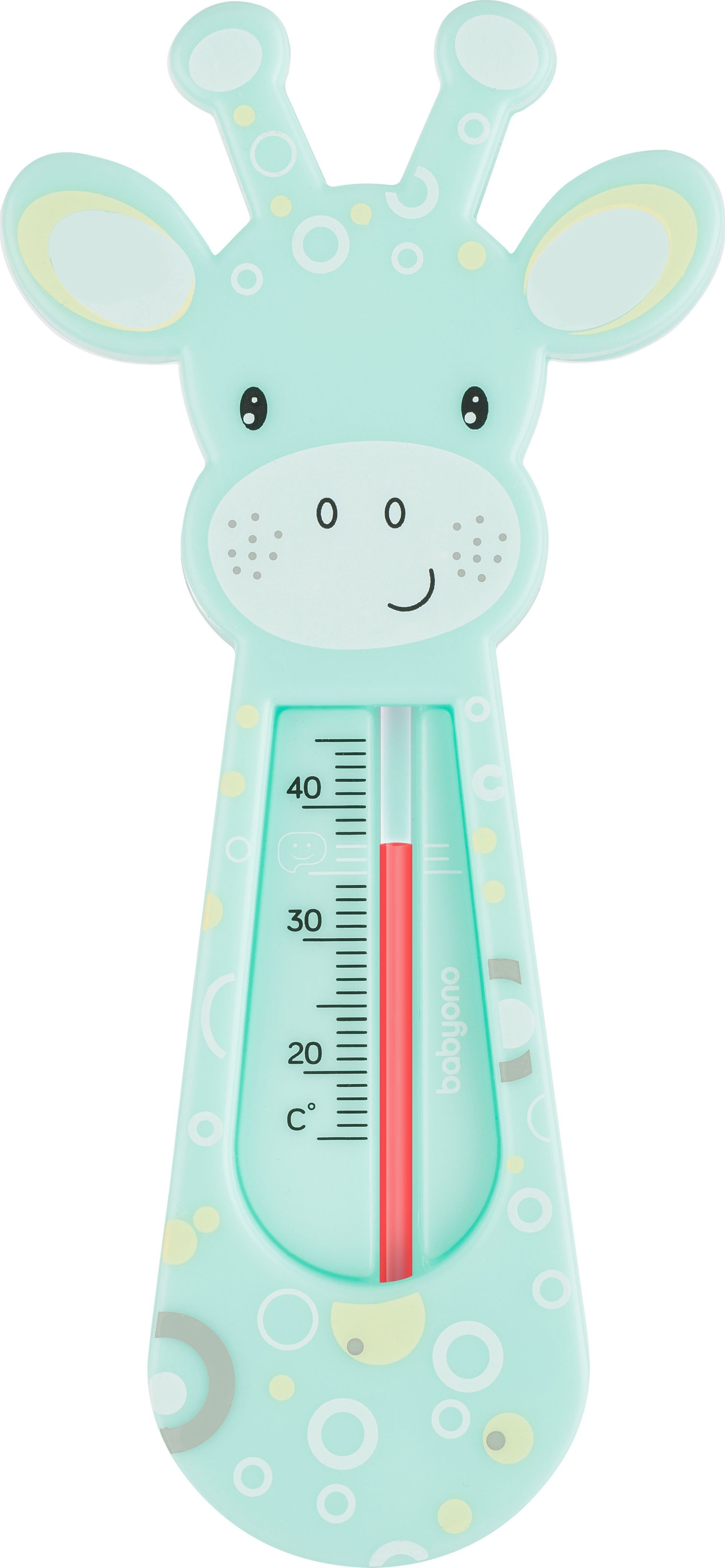 Termometre - Termometru pentru baie, Baby ono, girafa turcoaz cu buline, 15 cm