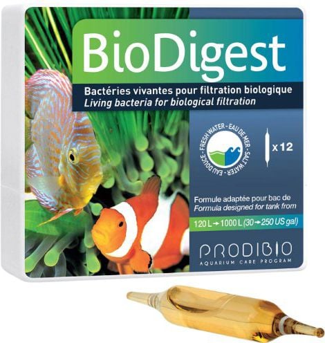 Bacterii acvariu Bio Digest 12 fiole, 220762, Prodibio