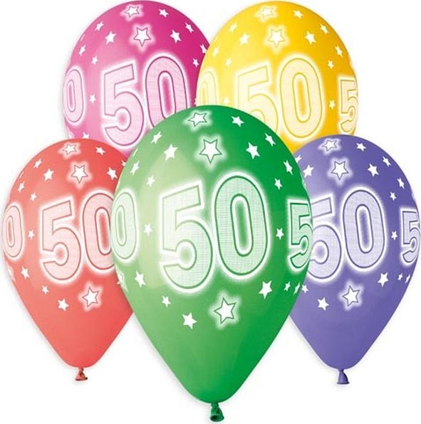 Baloane cu heliu premium GoDan cu supraimprimare 50 13 inchi / 5 buc