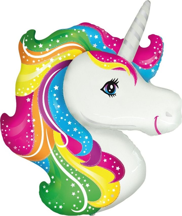 Balon din folie GoDan 24 inch FX - Unicorn (cap), ambalat