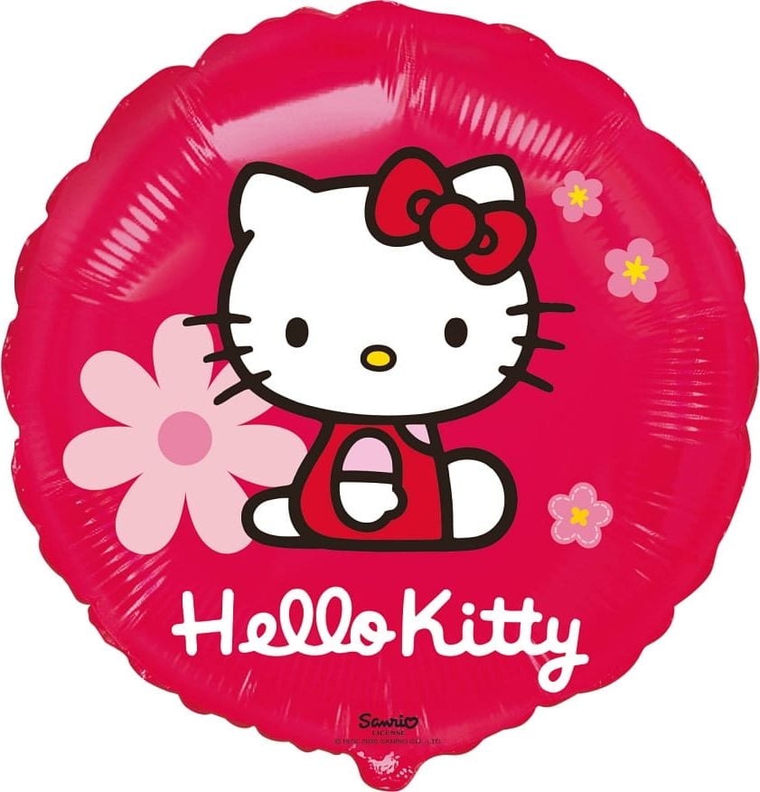 Balon din folie GoDan Hello Kitty cu flori Godan