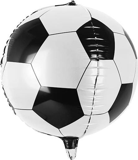 Balon din folie Party Deco, fotbal, alb si negru, universal 40 cm