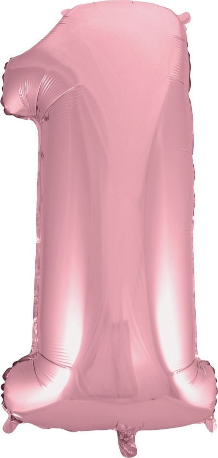 Balon GoDan Foil „Numărul 1”, roz deschis, 92 cm