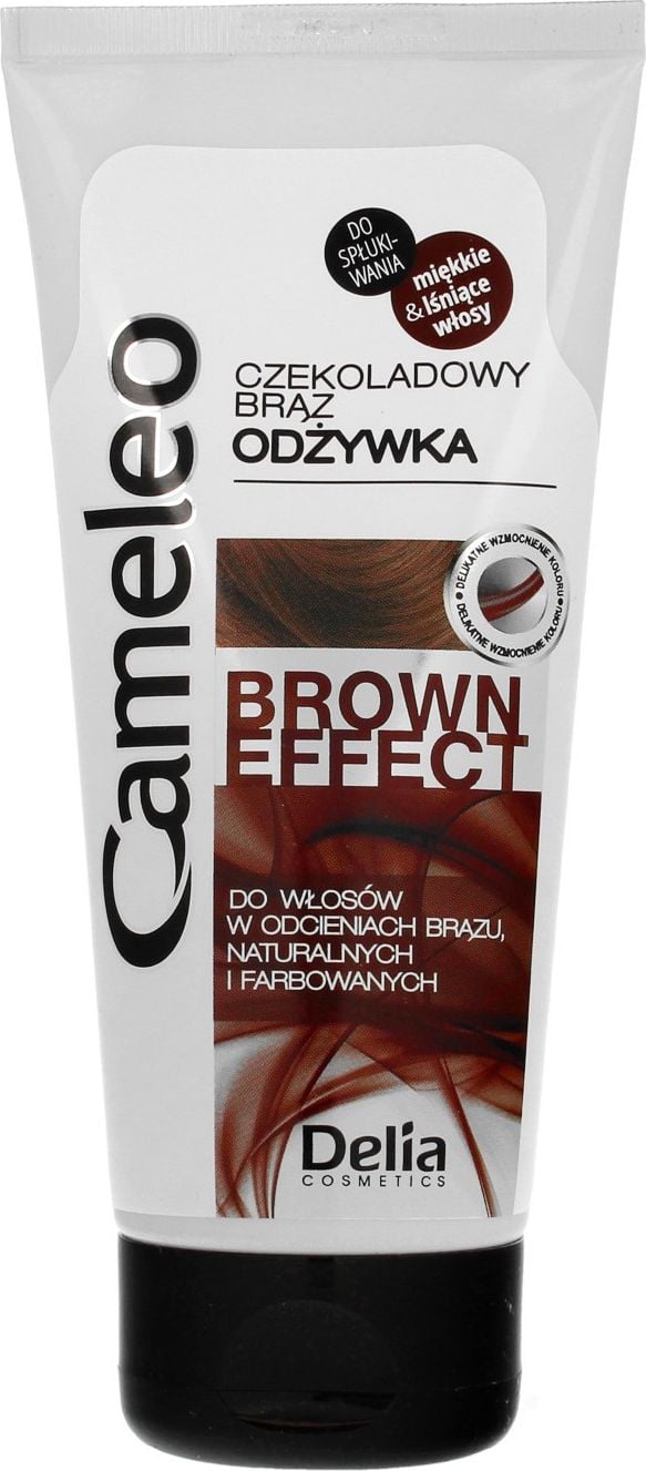 Balsam nuantator ciocolatiu pentru parul natural sau vopsit Delia Cameleo Brown Effect, Chocolate Brown, 200 ml