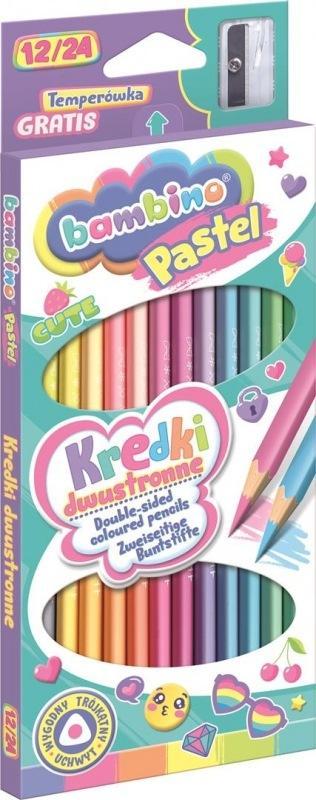 Bambino Creioane pastelate triunghiulare 12/24 culori Bambino