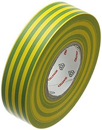 Bandă izolatoare Cellpack 128 PVC galben-verde 25m (145796)